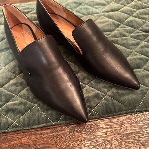 SARTO By Franco Sarto Black Leather Flats